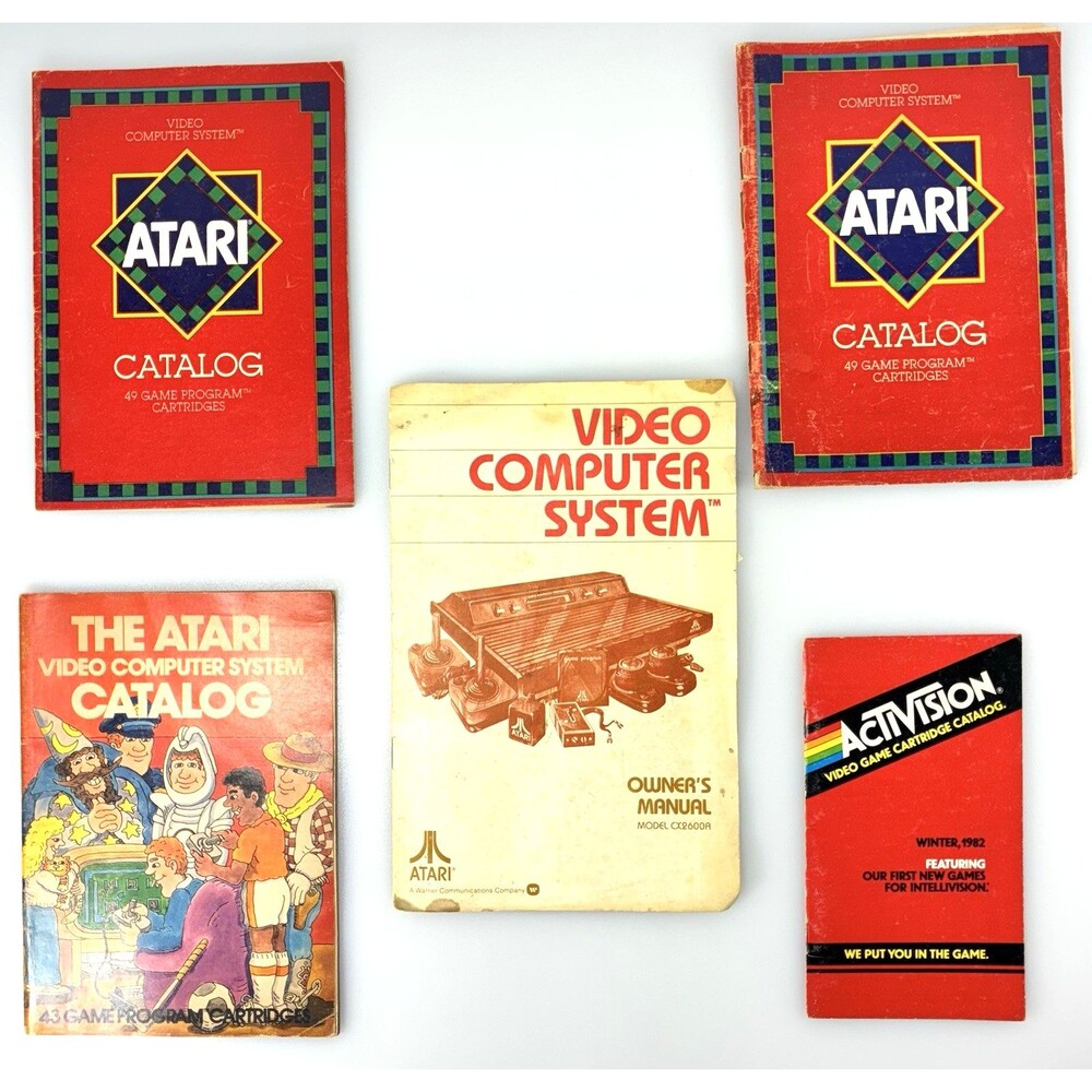 Vintage Activision Atari 2600 Console Manual & Catalogs Retro Gaming Lot of 5